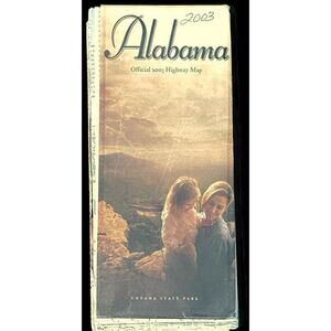 Official Alabama State Map 2003 Vacation Travel Tourism Visitor Guide Interstate